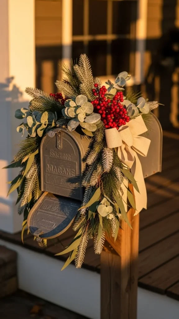 A Christmas Mailbox Swag