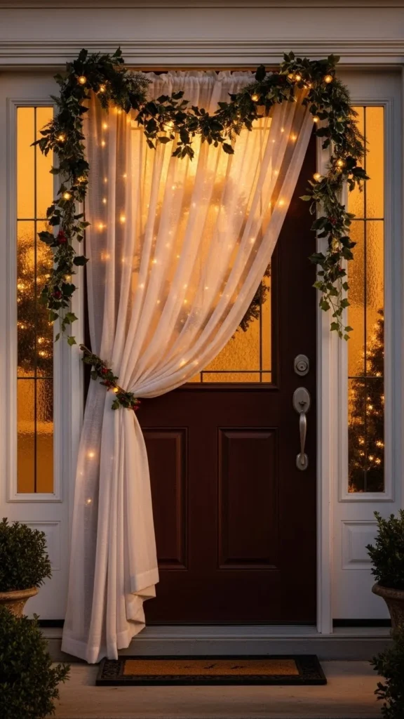 A Holiday Door Curtain With Soft Texture