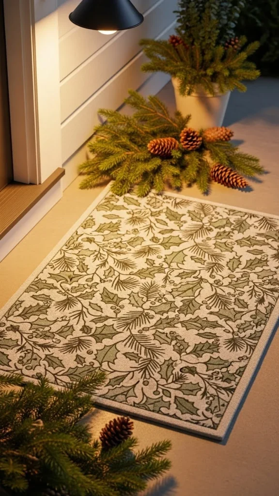 A Seasonal Welcome Mat in Festive Colors