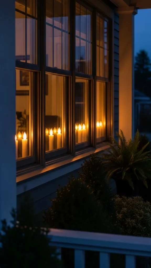 A Soft Glow From Window Candles