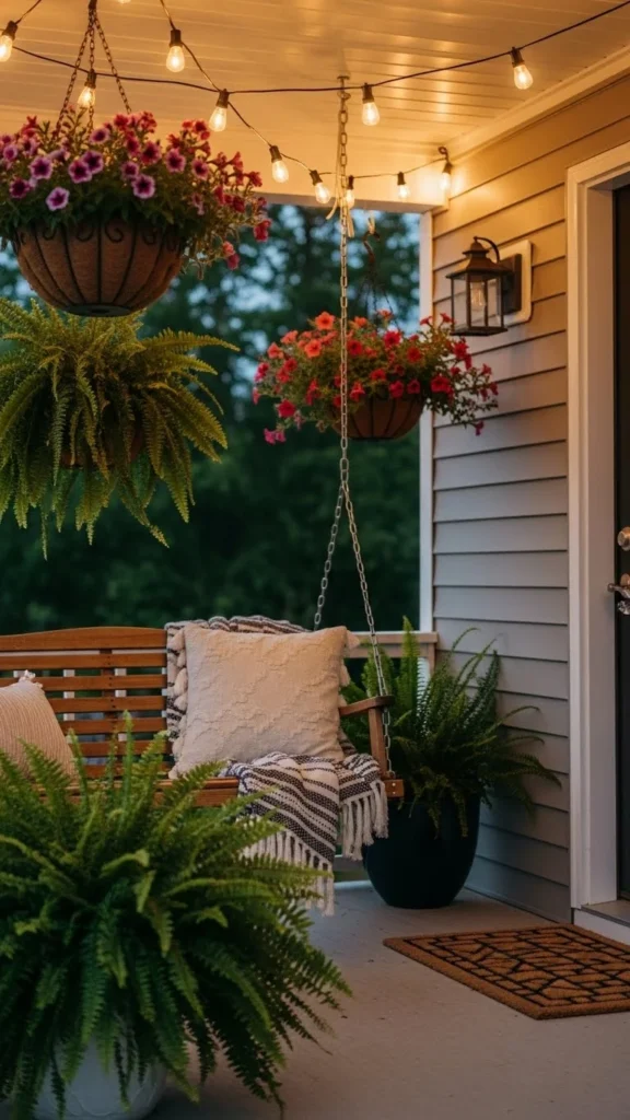 A Soft Glow of String Lights Across the Ceiling