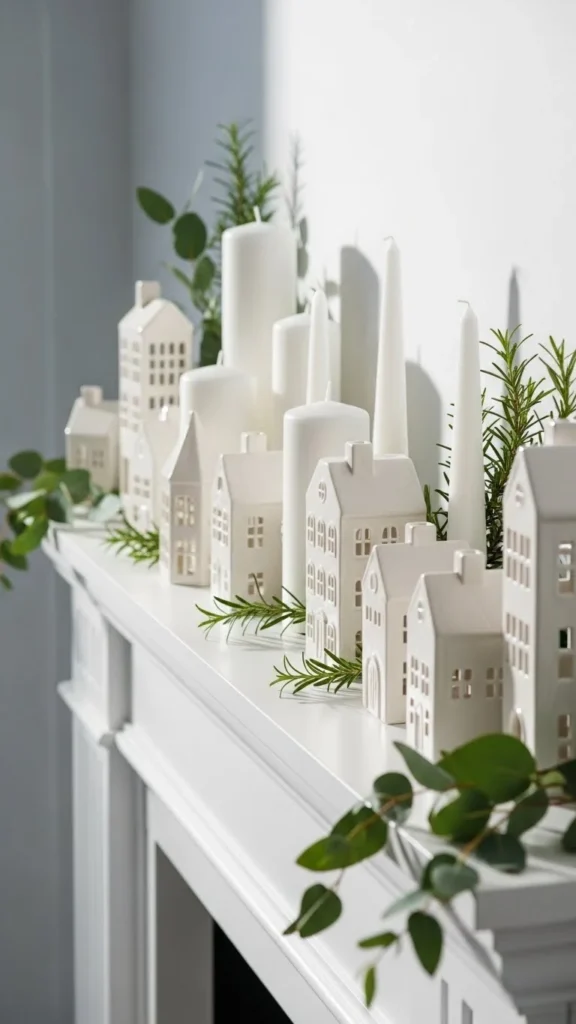 All-White Mantel Design
