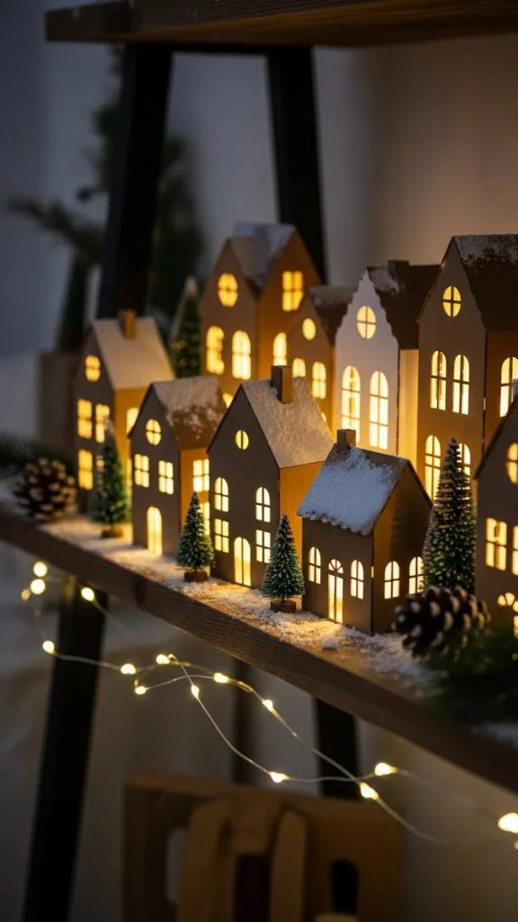 Cardboard Christmas Village