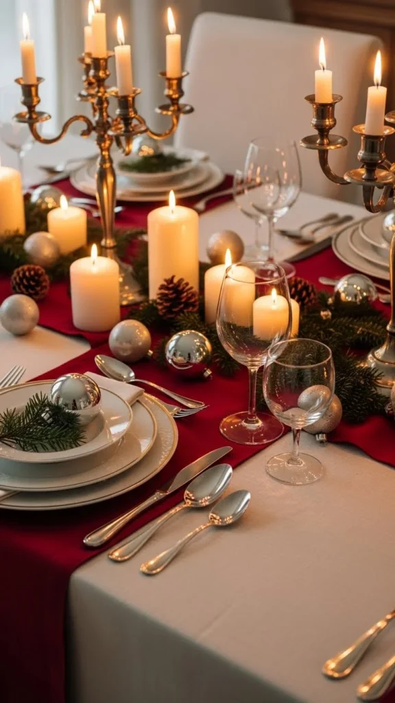 Christmas table decor