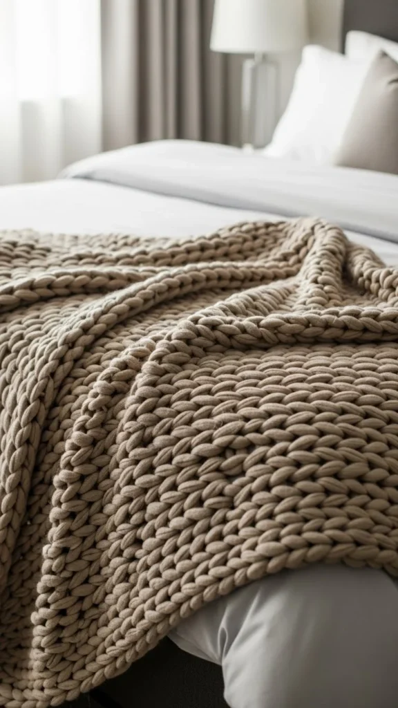 Chunky Throw for Winter Texture