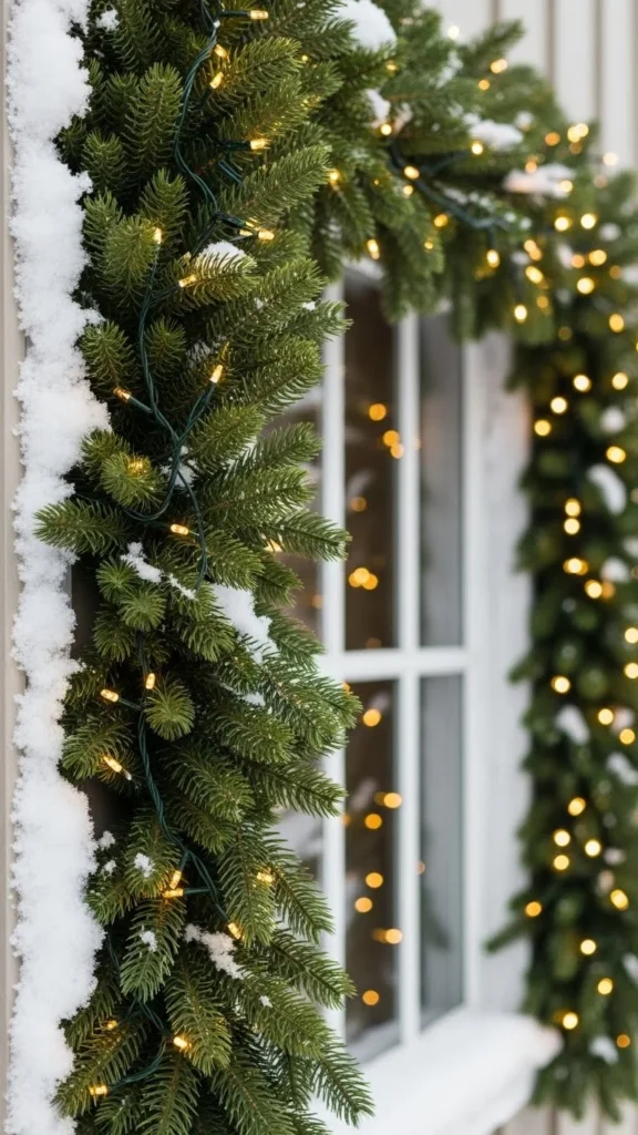 Classic Evergreen Window Garland