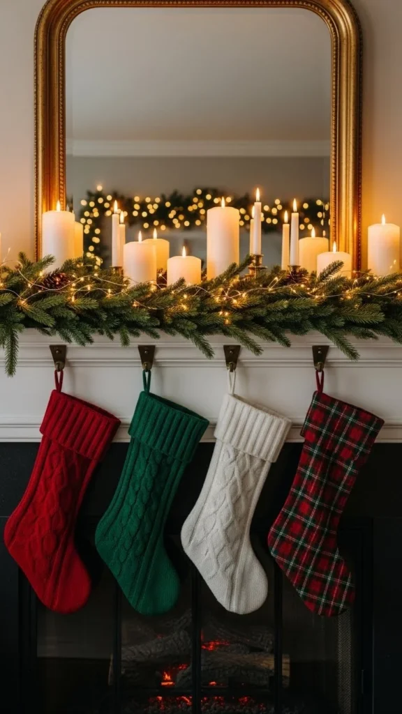 Cozy Fireplace Mantle Layering