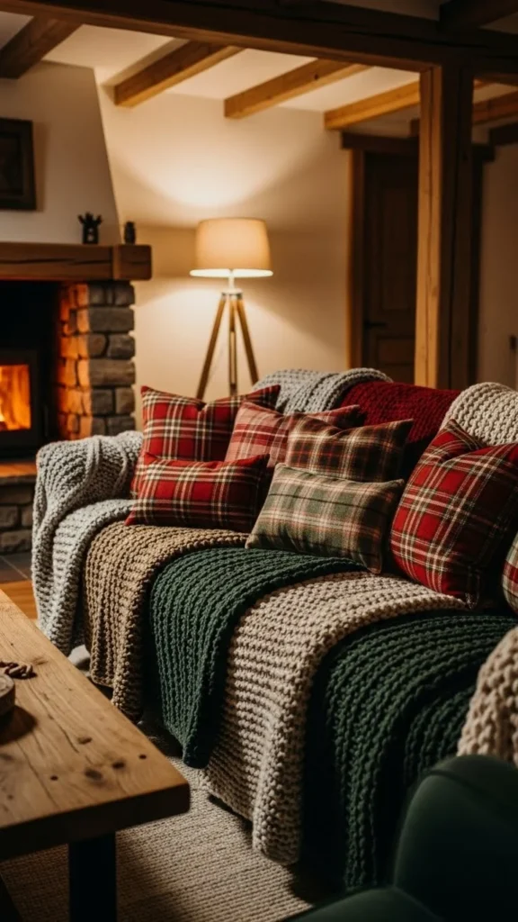 Cozy Plaid Throw Pillows