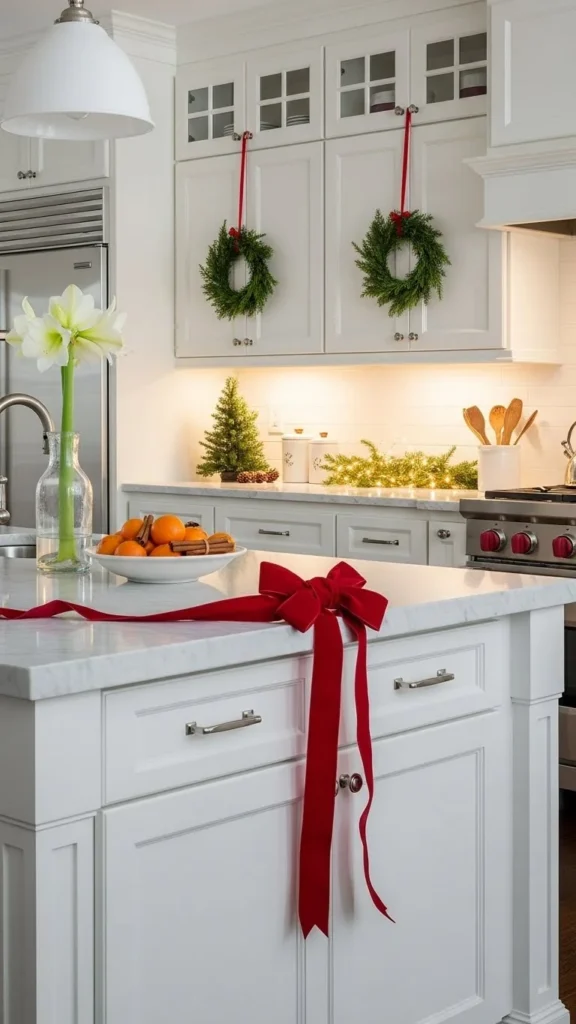 Decorate Your Cabinets with Simple Holiday Touches