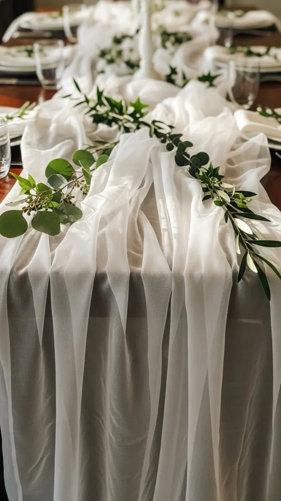 Draped Fabric Across the Table