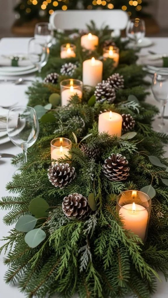 Evergreen Runner With Natural Texture