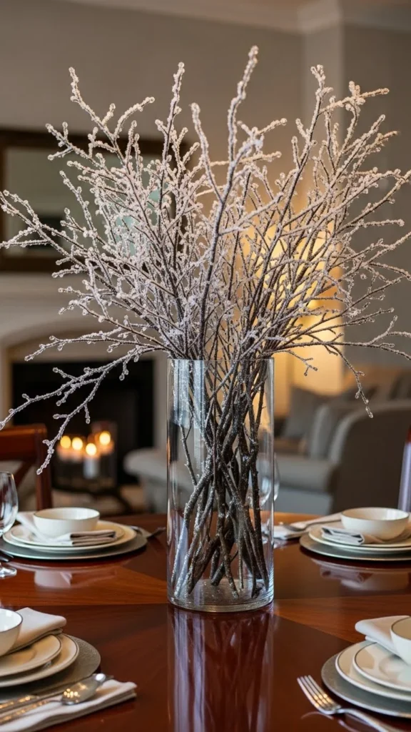 Frosted Branches in a Vase