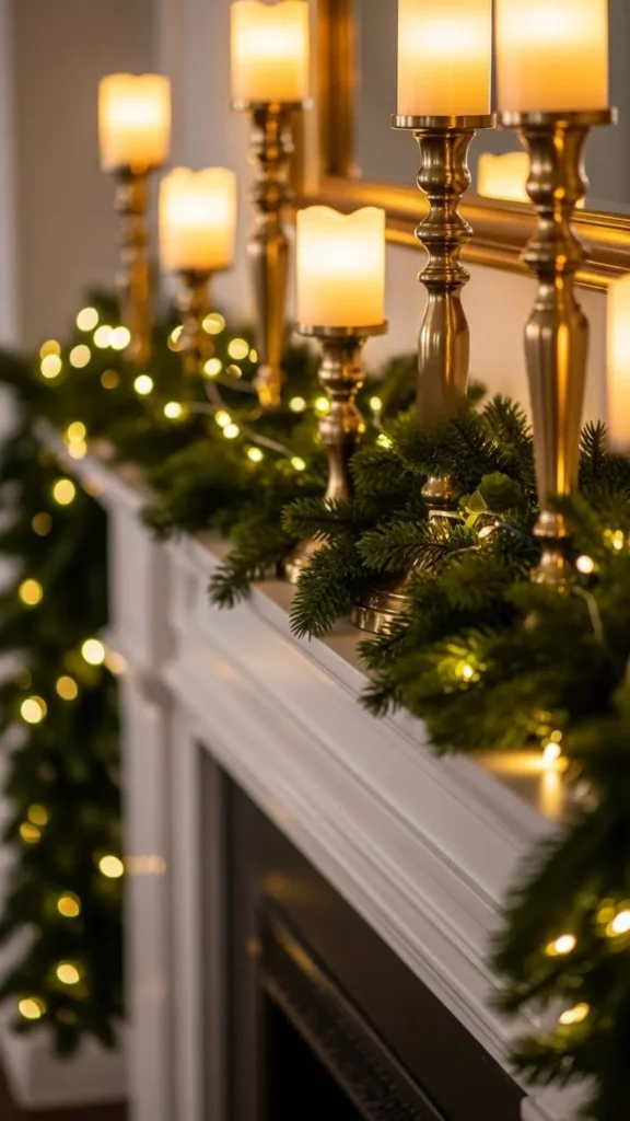 Gold and Green Mantel Style