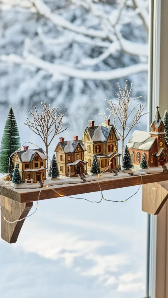 Holiday Village Window Shelf