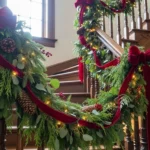 How to Decorate a Christmas Staircase That Makes a Dramatic Statement