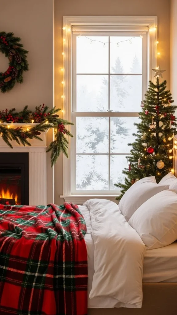 How to decorate a Christmas bedroom