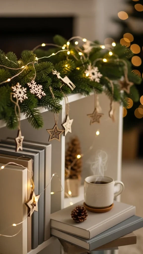 How to style Christmas shelves