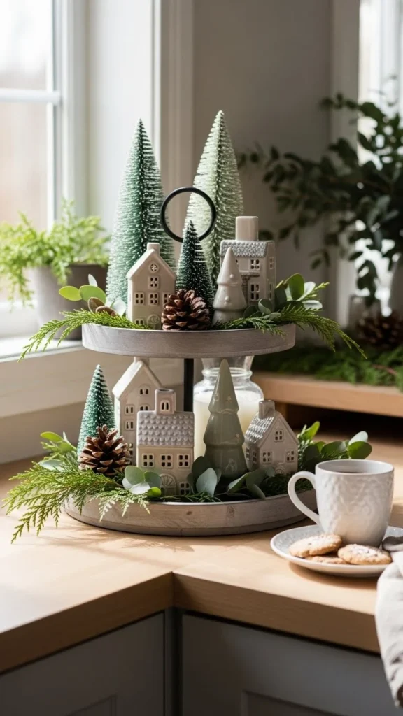 How to style a Christmas tiered tray