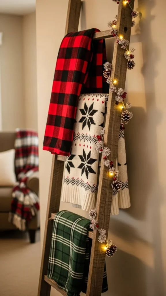 Ladder Blanket Display