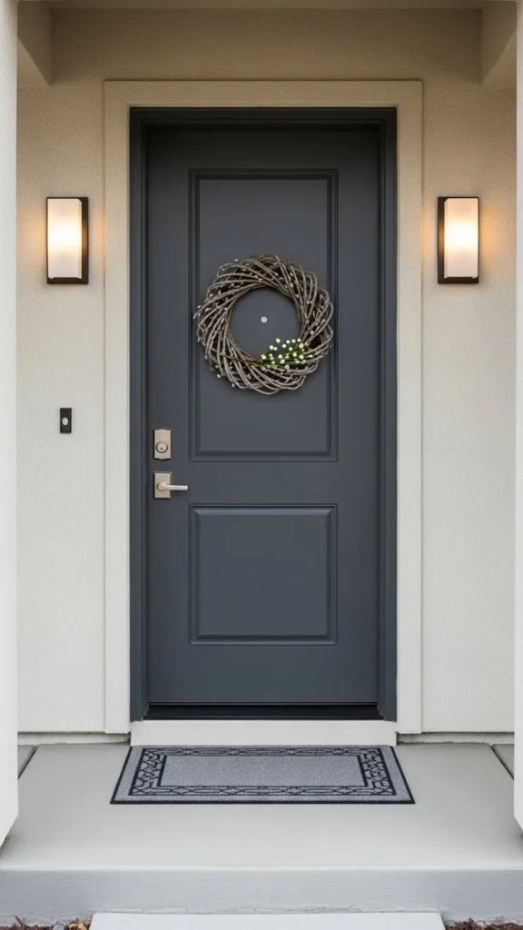 Minimal Outdoor Door Decor
