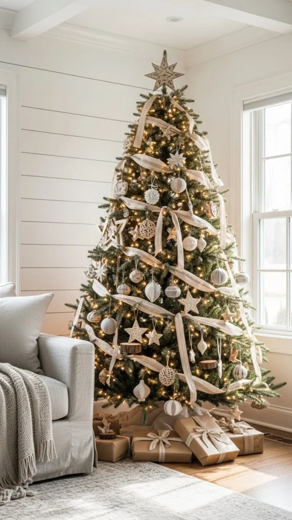 Neutral Christmas Tree with Soft Texture