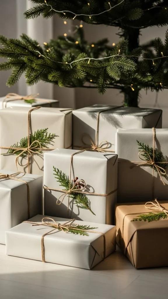 Neutral Gift Wrapping Display