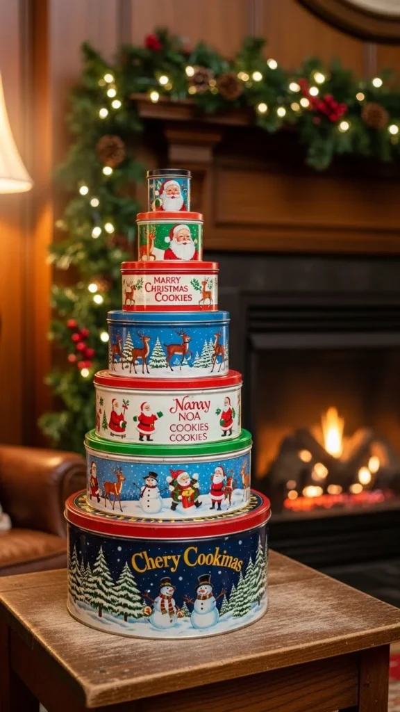 Old Cookie Tins as Decor