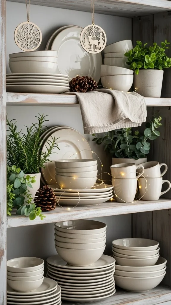 Open Shelf Holiday Touches