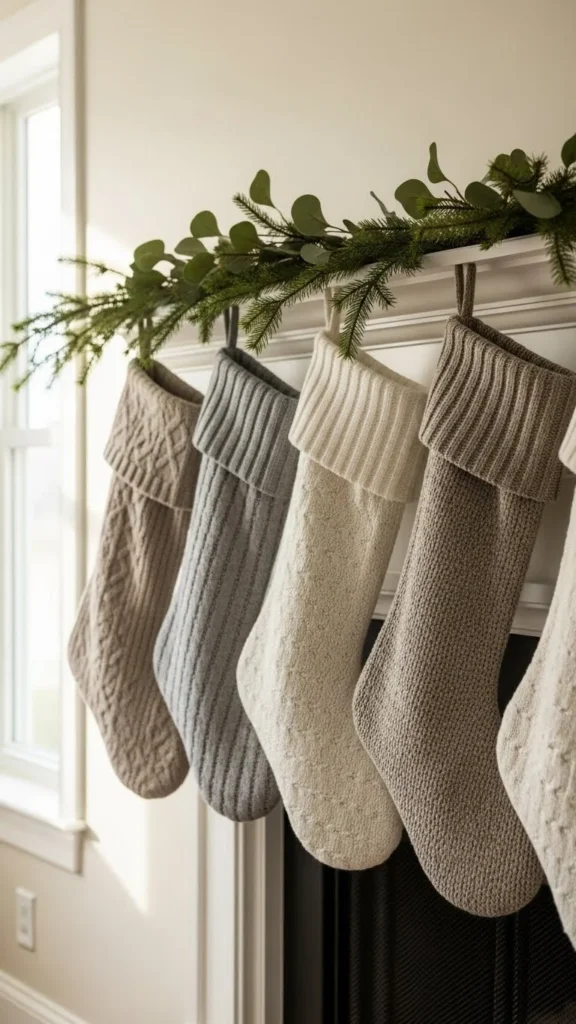 Oversized Stockings With Minimal Decor