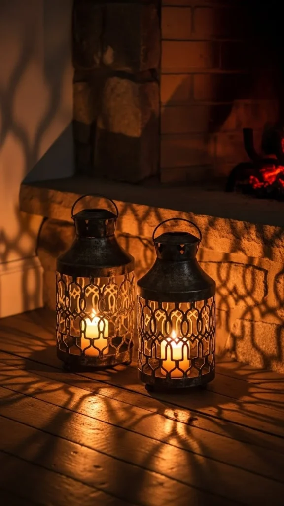 Rustic Lantern Floor Decor