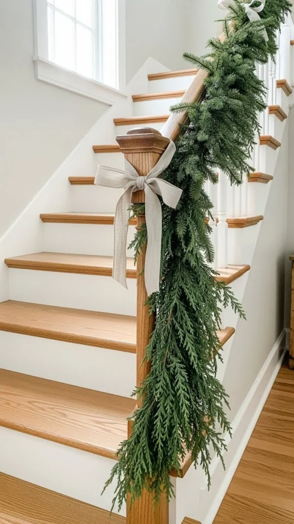 Simple Greenery Stair Railing