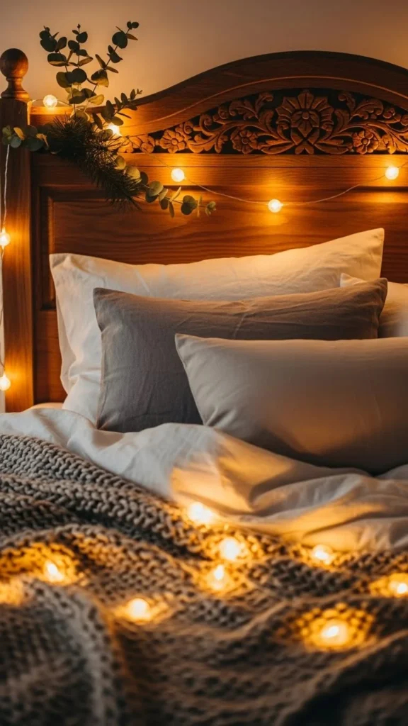Soft Glow String Light Headboard