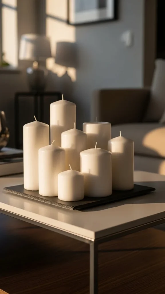 Soft White Candle Clusters