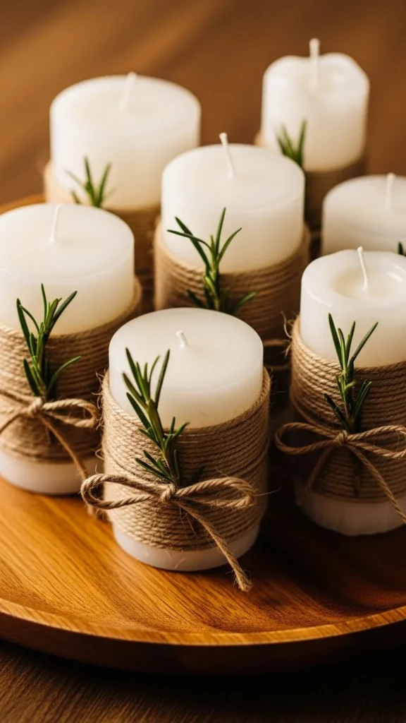 Twine-Wrapped Candles