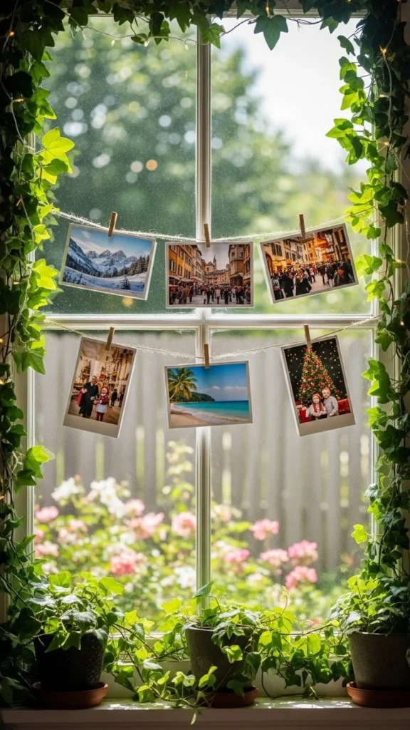 Window Garland with Hanging Photos