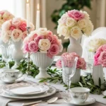 25 Gorgeous Rose Centerpieces That Elevate Dinner Tables