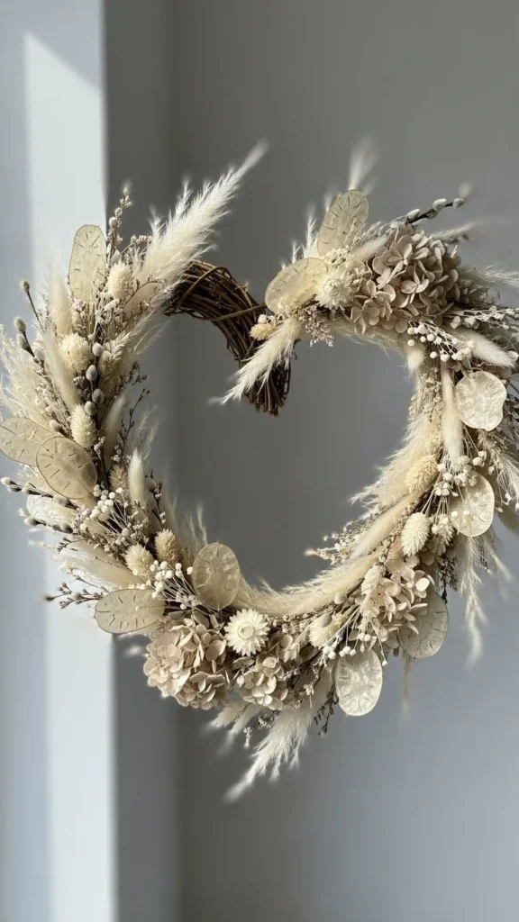 Heart Wreath with Soft Neutrals