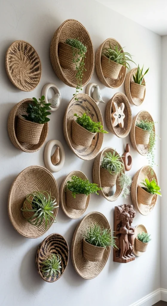 Incorporate Baskets for Wall Storage
