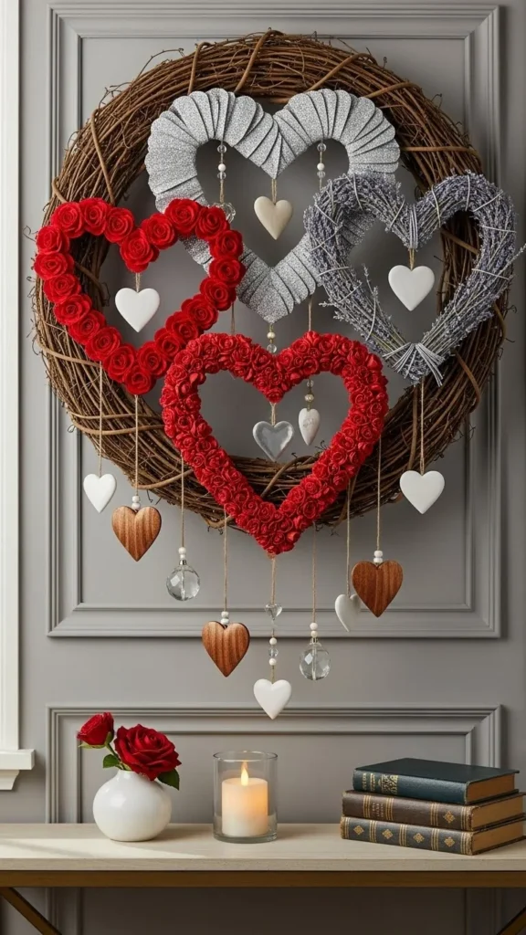 Layered Heart-on-Heart Wreath