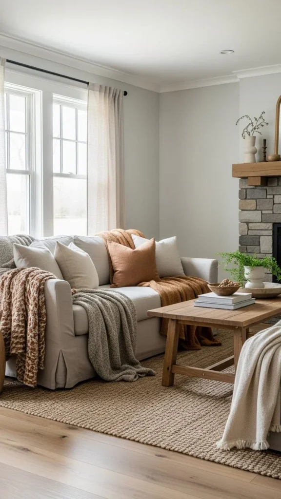 how to decorate a farmhouse living room