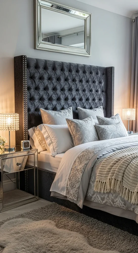 how to decorate a glam bedroom