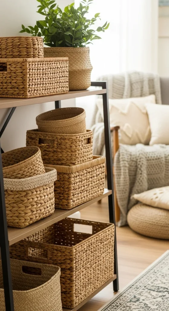 how to decorate with baskets