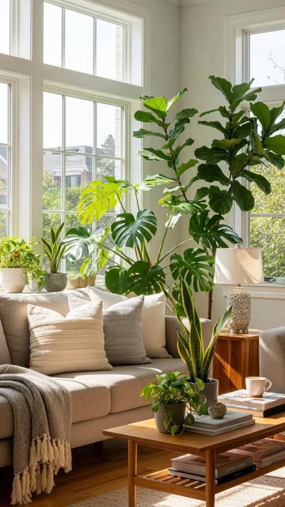 how to decorate with indoor plants