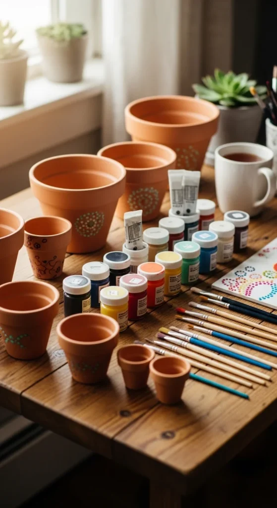 Clay Pot Dots Design