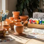 How to Decorate Clay Pots Using Easy Stencils