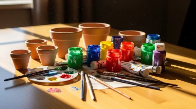 How to Decorate Clay Pots with Beautiful Floral Designs