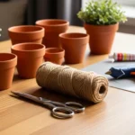 How to Decorate Clay Pots with Rustic Rope Wraps