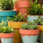 How to Decorate Clay Pots with Soft Chalk Paint Finishes