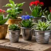 How to Decorate Clay Pots with Stylish Metallic Paint
