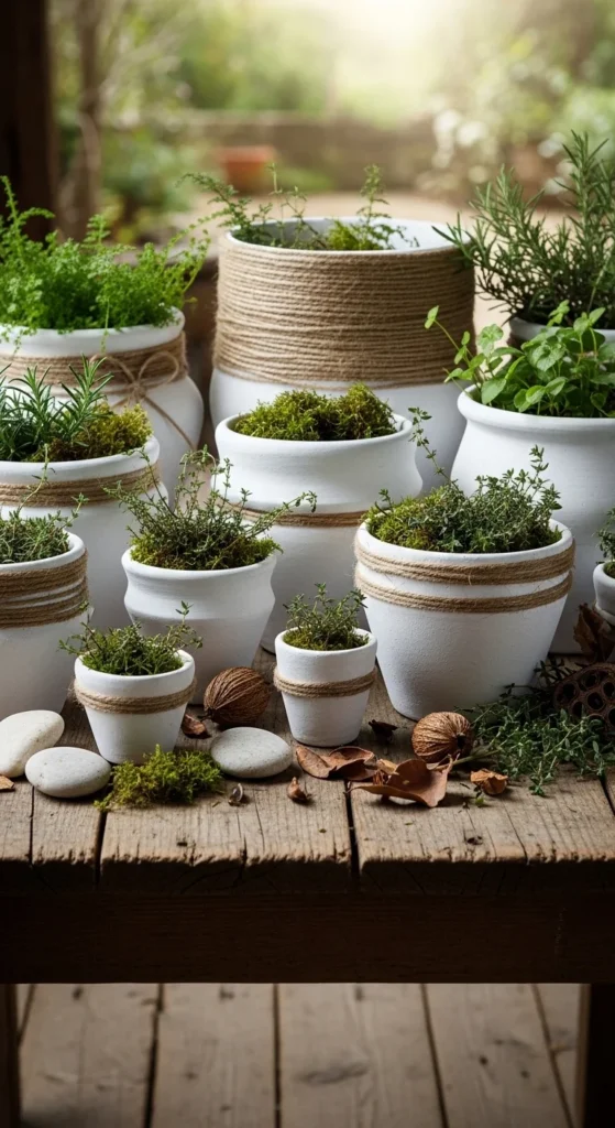 Rustic Clay Pot Decor